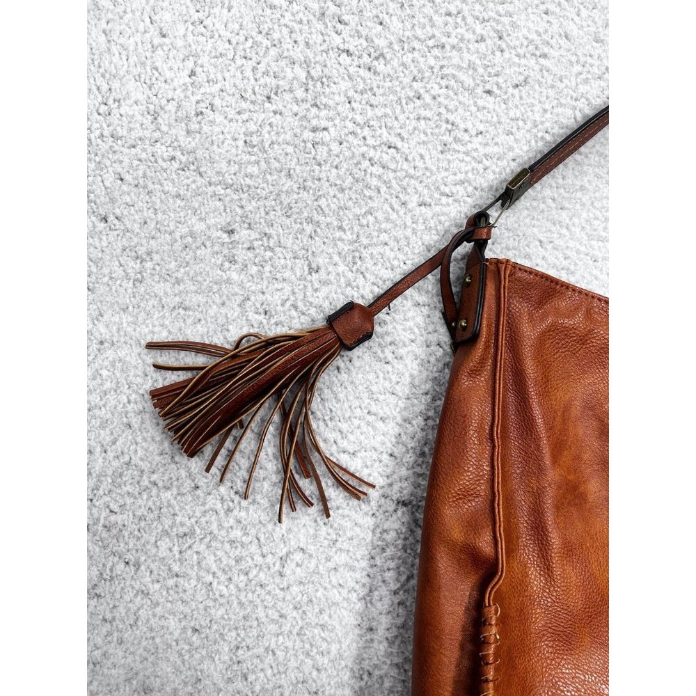 Darcy Marks London Vegan Brown Pebbled Leather Shoulder Tote Bag - Picture 3 of 16